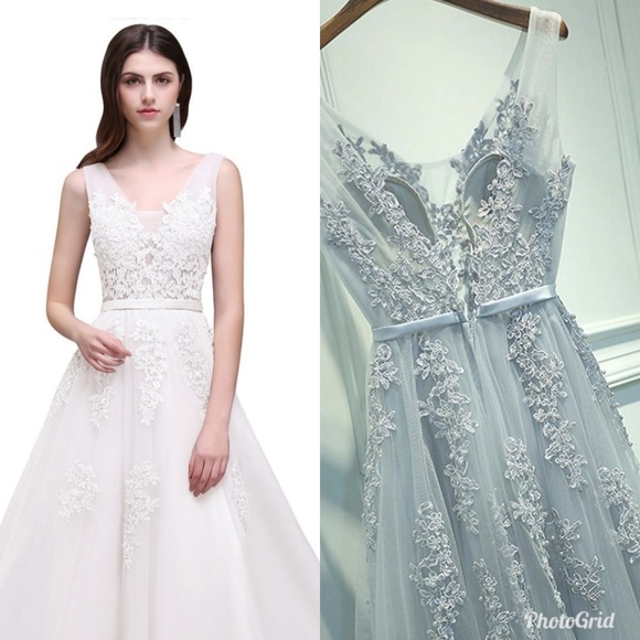 SOLD..Cocktail Gown in White for prom or wedding - Picture 2 of 4